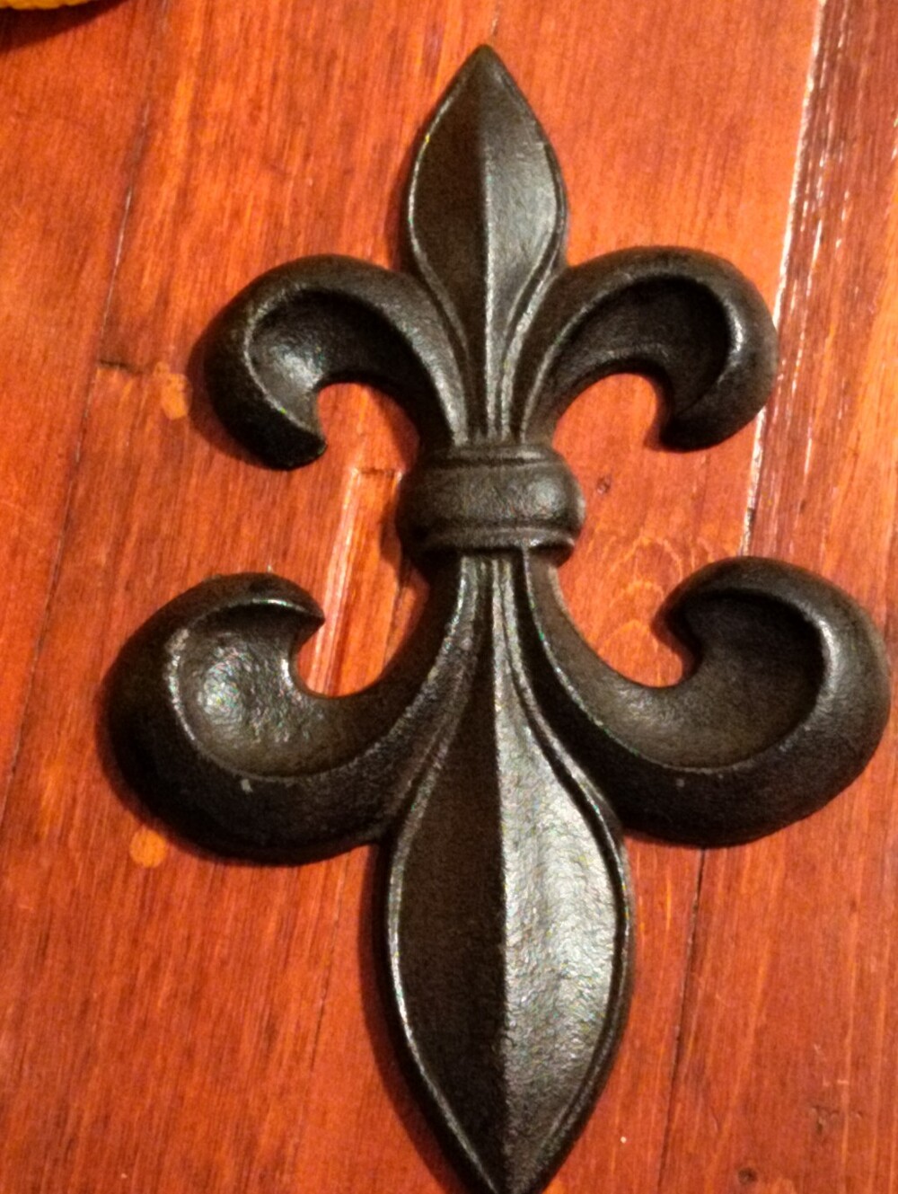 Cast Iron Fleur De Lis Wall Decor Rustic French Country Black